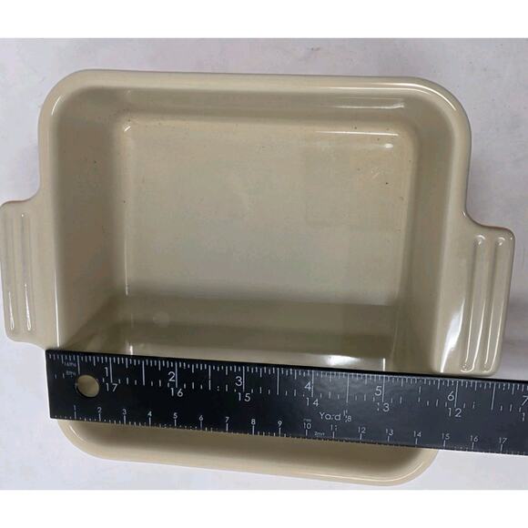 Le Creuset Flame Orange 6" Square Baking Dish Casserole Ombre - Picture 10 of 12